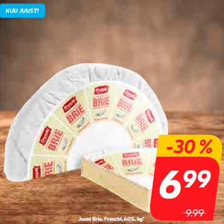 Allahindlus - Juust Brie, Frenchi, 60%, kg*