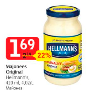 Allahindlus - Majonees Original Hellmann