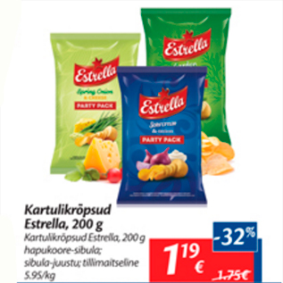Скидка - Картофельные чипсы Estrella, 200 г