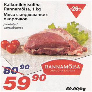 Скидка - Мясо с индюшачьих окорочков