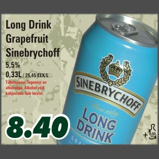 Allahindlus - Long Drink Grapefruit Sinebrychoff