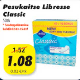 Allahindlus - Pesukaitse Libresse Classic 50tk