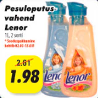 Allahindlus - Pesuloputusvahend Lenor