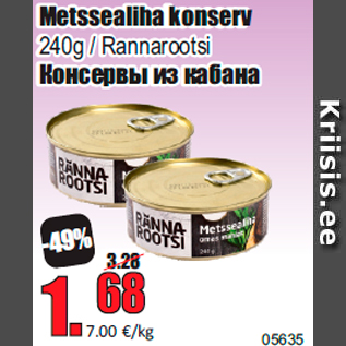 Скидка - Консервы из кабана
