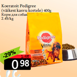 Allahindlus - Koeratoit Pedigree