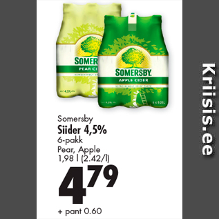 Allahindlus - Somersby Siider 4,5%
