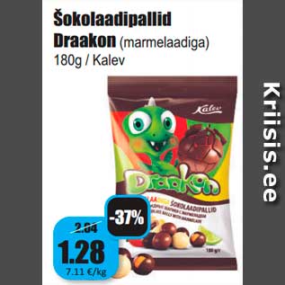 Allahindlus - Šokolaadipallid Draakon