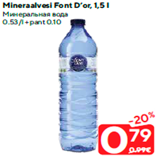 Allahindlus - Mineraalvesi Font D’or, 1,5 l