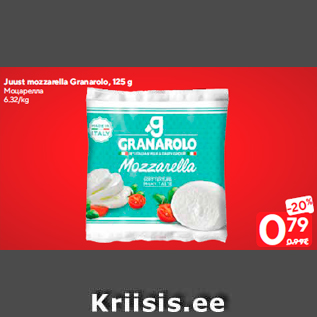 Allahindlus - Juust mozzarella Granarolo, 125 g