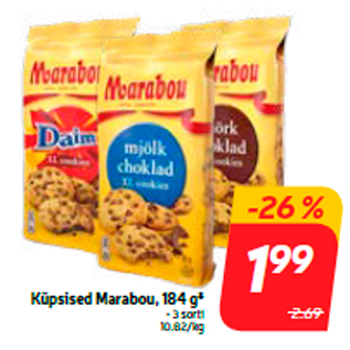 Allahindlus - Küpsised Marabou, 184 g*