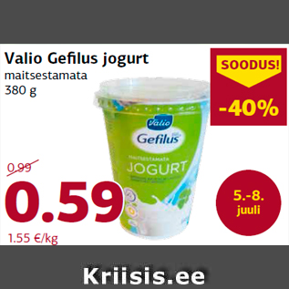Allahindlus - Valio Gefilus jogurt