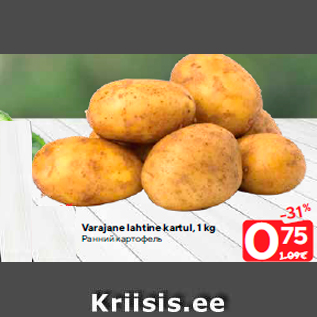 Allahindlus - Varajane lahtine kartul, 1 kg