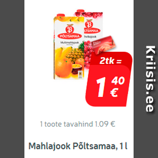 Скидка - Соковый напиток Põltsamaa, 1 л
