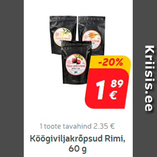 Скидка - Овощные чипсы Rimi, 60 г