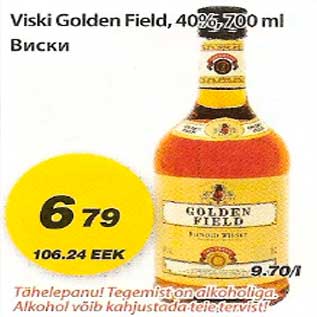 Allahindlus - Viski Golden Field