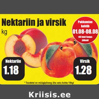Allahindlus - Nektariin ja virsik