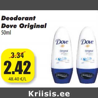 Allahindlus - Deodorant Dove Original