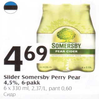 Allahindlus - Siider Somersby Perry Pear