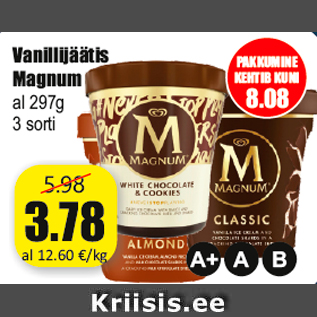 Allahindlus - Vanillijäätis Magnum