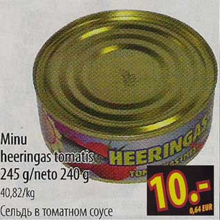 Allahindlus - Minu heeringas tomatis