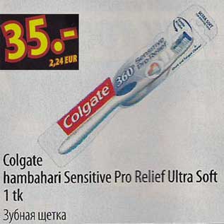 Allahindlus - Colgate hambahari Sensitive Pro Relief Ultra Soft