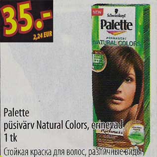 Allahindlus - Palette püsivärv Natural Colors