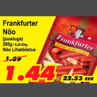 Allahindlus - Frankfurter Nõo Lihatööstus
