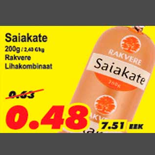 Allahindlus - Saiakate Rakvere Lihakombinaat