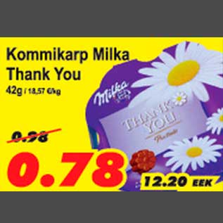 Allahindlus - Kommikarp Milka Thank You