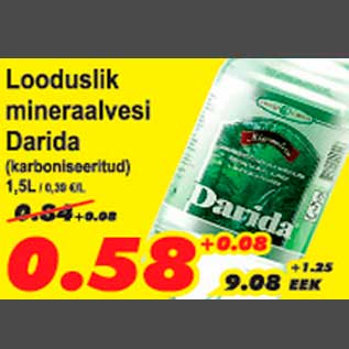 Allahindlus - Looduslik mineraalvesi Darida