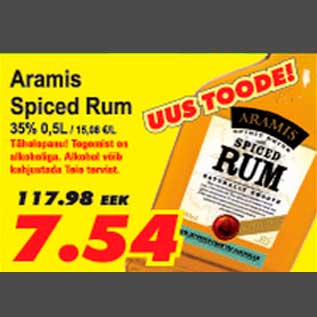 Allahindlus - Aramis Spiced Rum