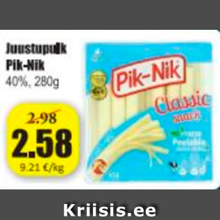 Скидка - Сырные палочки Pik-Nik