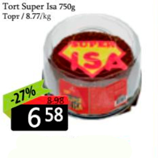 Allahindlus - Tort Super Isa 750 g