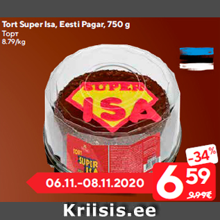 Allahindlus - Tort Super Isa, Eesti Pagar, 750 g