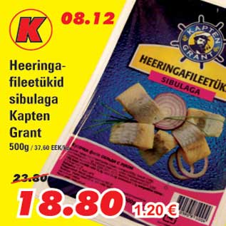 Allahindlus - Heeringafileetükid sibulaga Kapten Grant