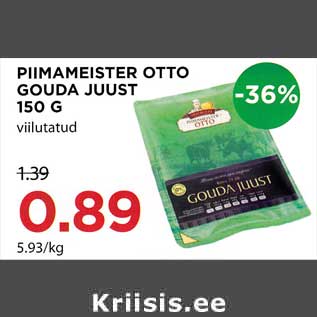 Скидка - СЫР GOUDA PIIMAMEISTER OTTO 150 Г