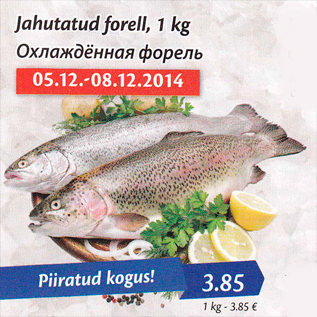 Allahindlus - Jahutatud forell, 1 kg