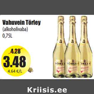 Allahindlus - Vahuvein Törley (alkoholivaba) 0,75L