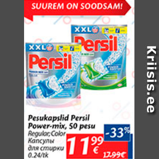 Allahindlus - Pesukapslid Persil Power-mix, 50 pesu