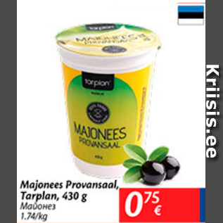 Allahindlus - Majonees Provansaal, Tarplan, 430 g