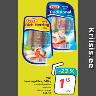 Allahindlus - Vici heeringafilee, 240 g