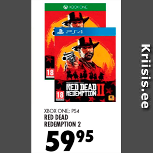 Скидка - XBOX ONE; SP4 RED DEAD REDEMPTION 2