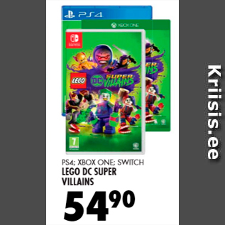 Allahindlus - PS4; XBOX ONE; SWITCH LEGO DC SUPER VILLAINS