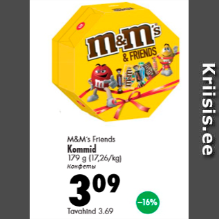 Allahindlus - M&M`s Frionds Kommid 179 g