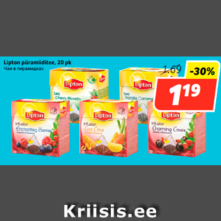 Allahindlus - Lipton püramiiditee, 20 pk
