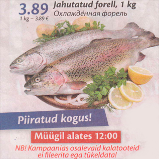 Allahindlus - Jahutatud forell, 1 kg