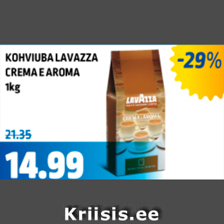 Allahindlus - KOHVIUBA LAVAZZA CREMA E AROMA 1 kg