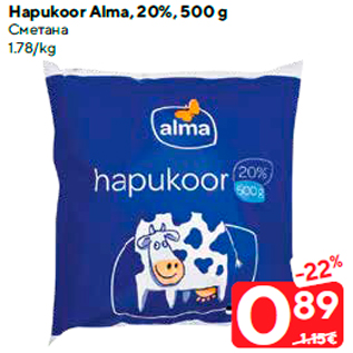 Allahindlus - Hapukoor Alma, 20%, 500 g