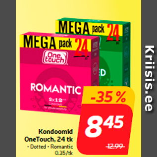 Скидка - Презервативы OneTouch, 24 шт