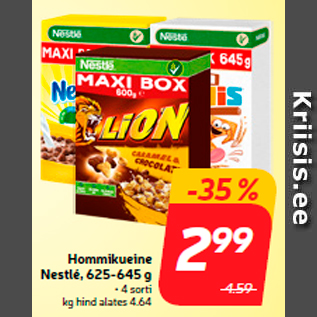 Скидка - Хлопья для завтрака Nestlé, 625-645 г